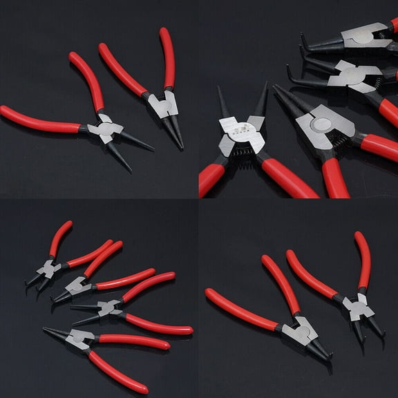 US Heavy Duty 7" Circlip Plier Snap Ring Plier External Internal Kit w/ Pouch
