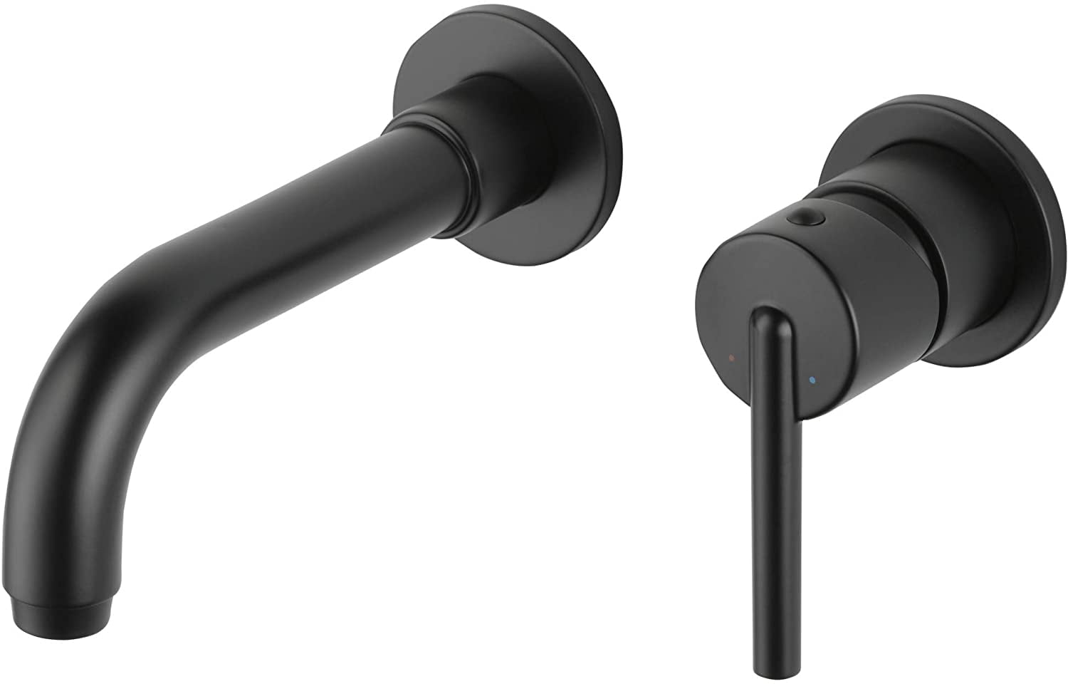 Elysian Bronze 7" Wall-Mounted Modern Bathroom Faucet with Pull-out Spray