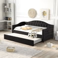 thumbnail image 1 of [US IN STOCK] Upholstered Twin Size Daybed with Trundle, Gray(Expected Arrival Time:6.25), 1 of 9