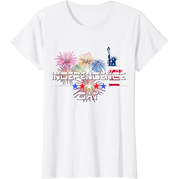 US Independence Day 4th July firework Statue of Liberty Men T-Shirt