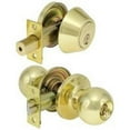 thumbnail image 1 of US LOCK ENTRY LOCKSET/DEADBOLT COMBO SET SGL CYL BALL ADJ. BRASS, 1 of 1