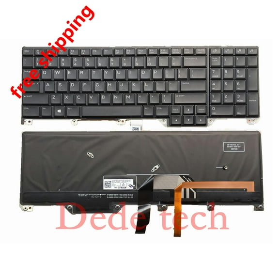 US Laptop Keyboard for e 17 R4 R5 English Black with Backlight Backlit PK131QB1A00 NSK-EE0BC 01