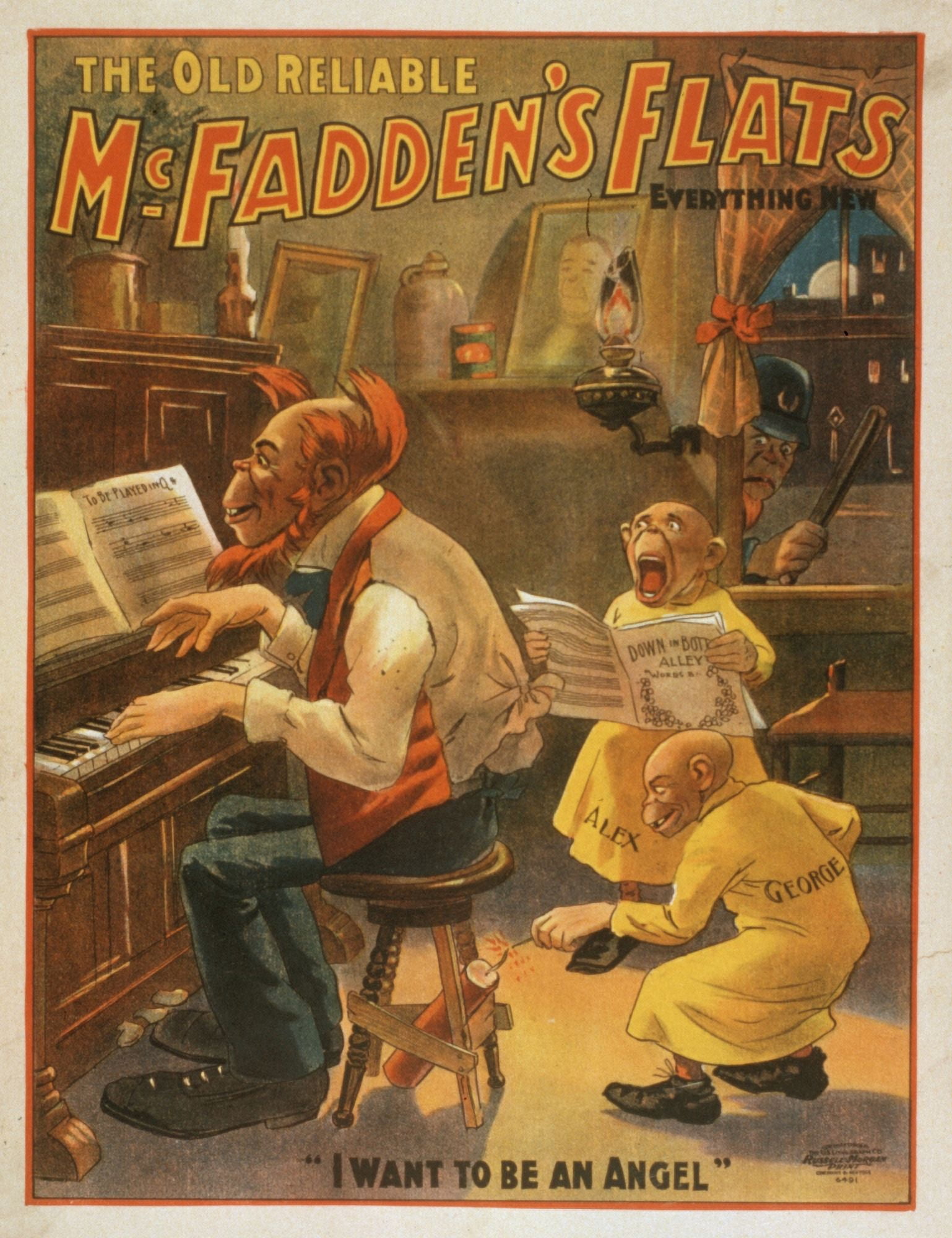 US Lithograph Co Poster c1902 McFaddens Flats Canvas Art -  (18 x 24)