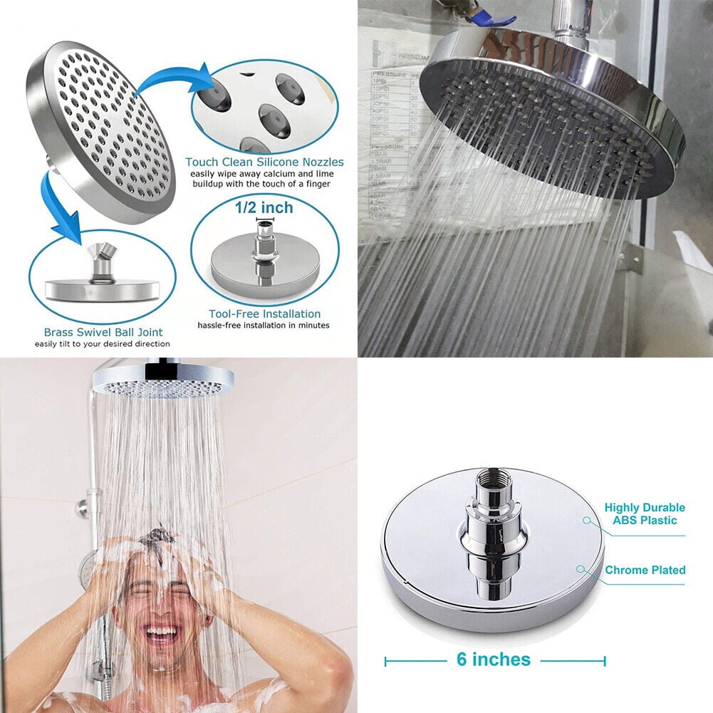 US Luxury Shower Head High Pressure Waterfall Bathroom Adjustable