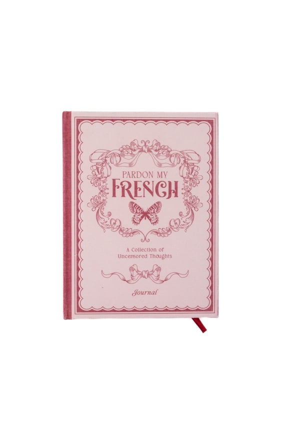 by U Style Pardon My French Book Cloth Casebound Journal, 6" x 8", 200 Sheets
