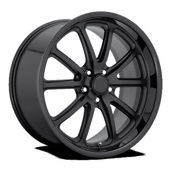 US Mag 1PC Aluminum Rim U123 RAMBLER 20X8.5in Gloss Black Matte Black Finish, U123208565+32
