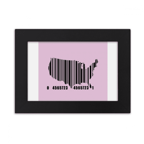US Map Outline Bar Code Art Deco Fashion Desktop Photo Frame Ornaments Picture Art Painting