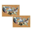thumbnail image 1 of US Map Print Brown Floor Mat, 1 of 5