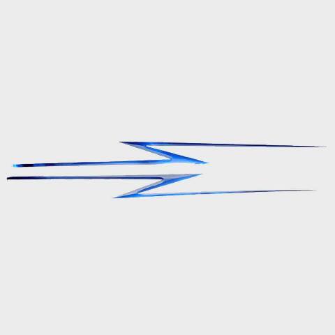 US Marine Boat Hull Graphic Decals | Blue Stickers (Set of 2)