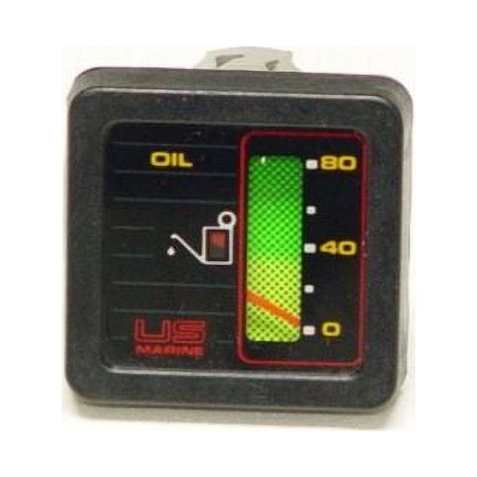 US Marine Boat Oil Pressure Gauge 80 PSI 2 Inch Black