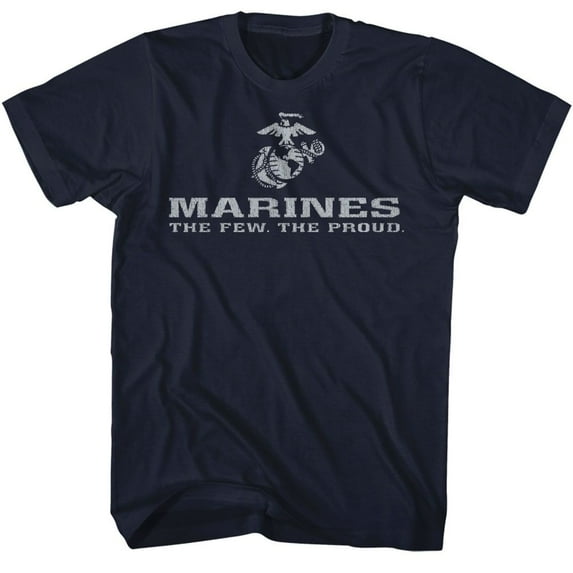 US Marine Core USMC Logo Navy Adult T-Shirt 5Xl