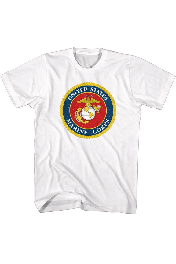 US Marine Core USMC Seal White Adult T-Shirt 6Xl