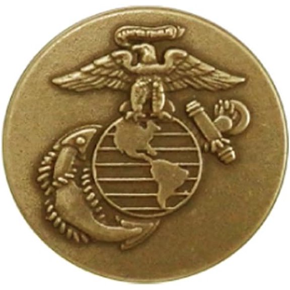 US Marine Corps Brass Lapel Pin. Made in USA.
