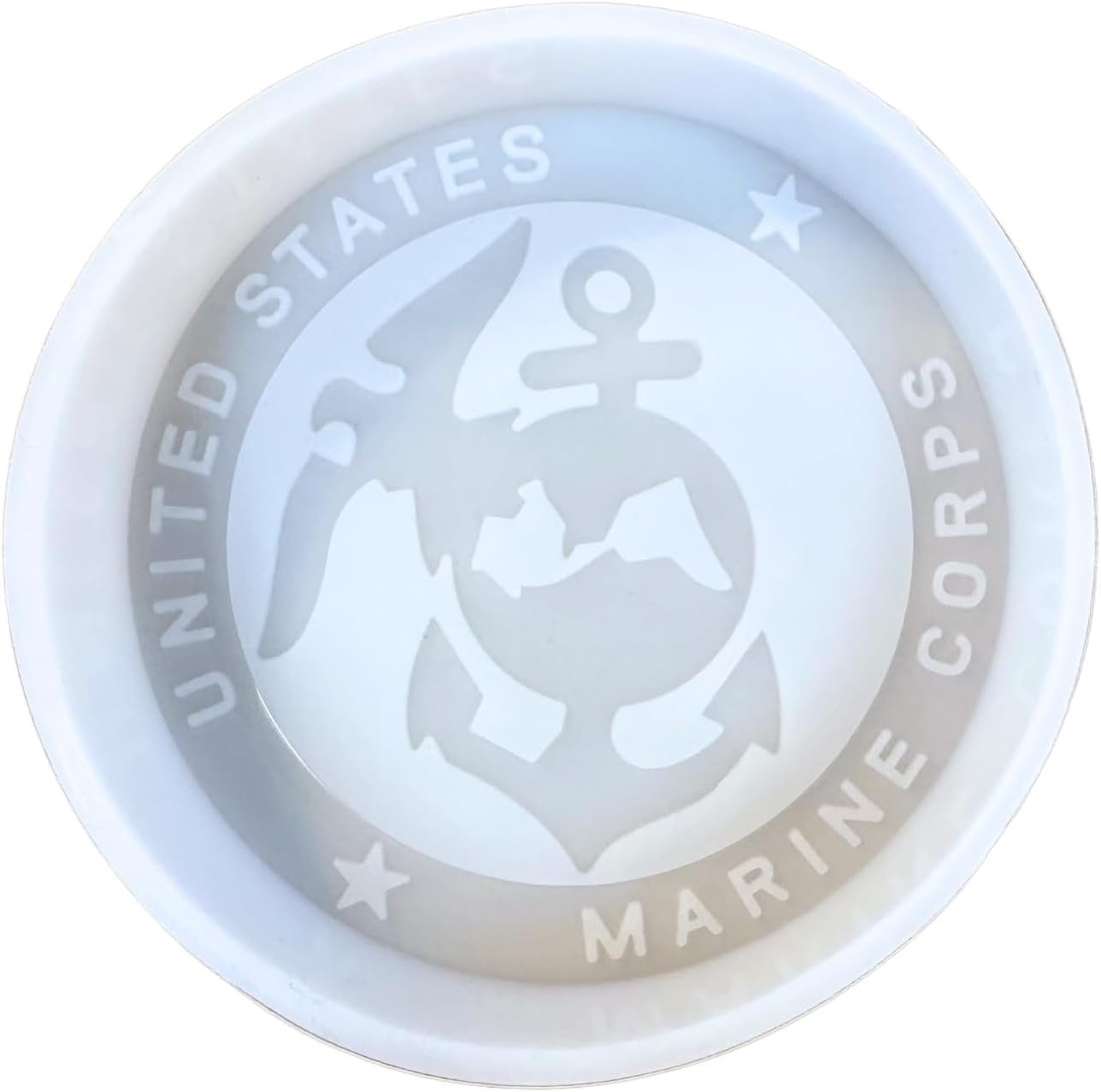 US Marine Corps Freshie Silicone Mold 4 x 4 x 0.8 Military Manly Semper Fi USMC Scented Aroma Beads Supplies Resin, Car Candles, Soap Oven Safe Bake Heat Resistant to 400 F
