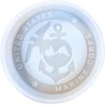 thumbnail image 1 of US Marine Corps Freshie Silicone Mold 4 x 4 x 0.8 Military Manly Semper Fi USMC Scented Aroma Beads Supplies Resin, Car Candles, Soap Oven Safe Bake Heat Resistant to 400 F, 1 of 6