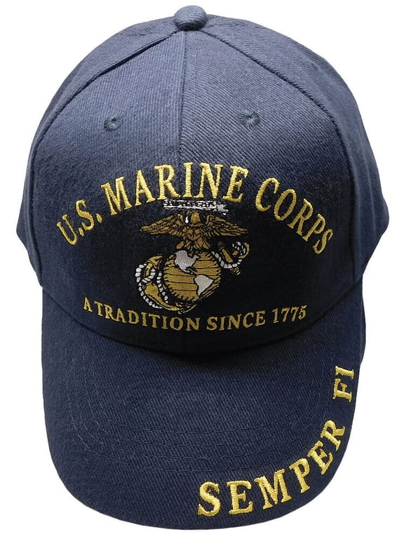 US Marines A Tradition Since 1775 Semper Fi Blue Cap HAT Officially Licensed