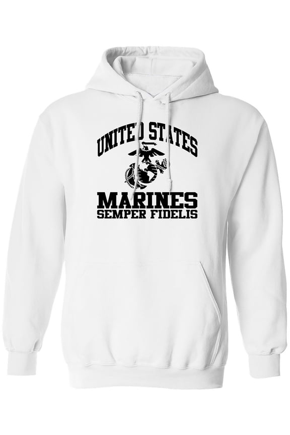US Marines Semper Fidelis Adult Hooded Sweatshirt