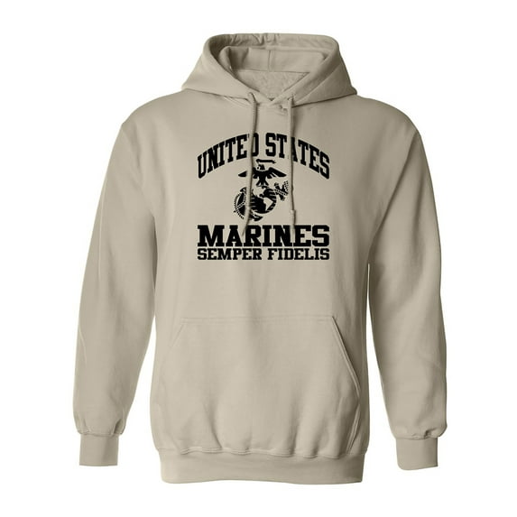 US Marines Semper Fidelis Adult Hooded Sweatshirt