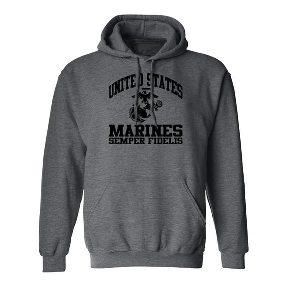 US Marines Semper Fidelis Adult Hooded Sweatshirt