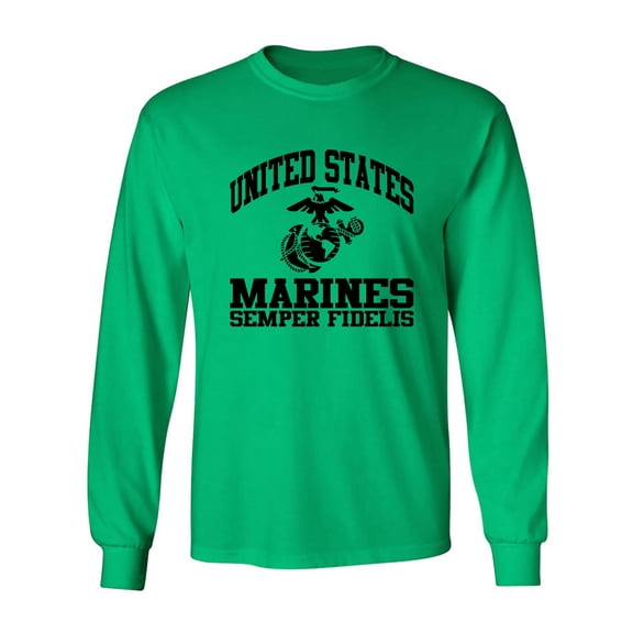 US Marines Semper Fidelis Adult Long Sleeve T-shirt