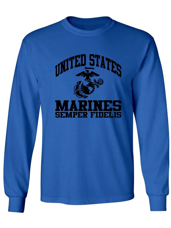 US Marines Semper Fidelis Adult Long Sleeve T-shirt