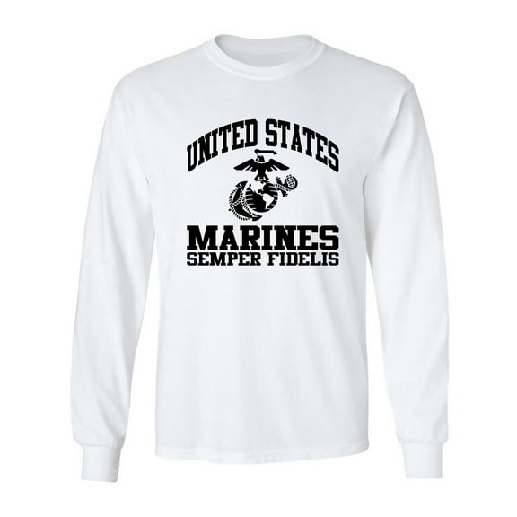 US Marines Semper Fidelis Adult Long Sleeve T-shirt