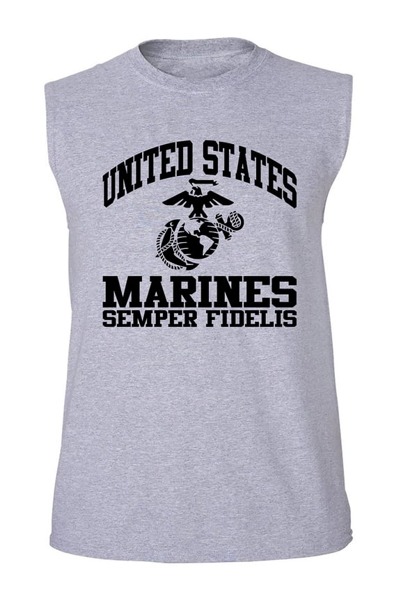 US Marines Semper Fidelis Adult Sleeveless Tee