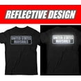 thumbnail image 1 of US Marshals t-shirt with REFLECTIVE logo design, 100% cotton., 1 of 4