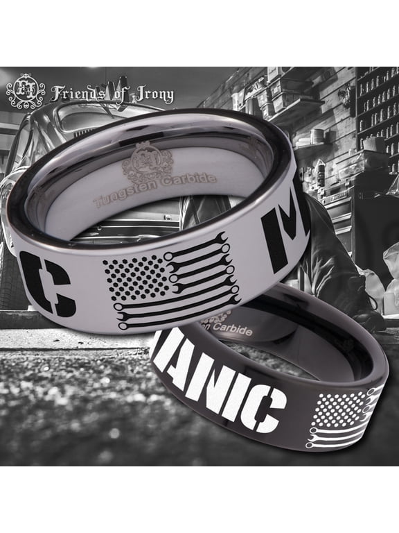 US Mechanic Tungsten Carbide Ring