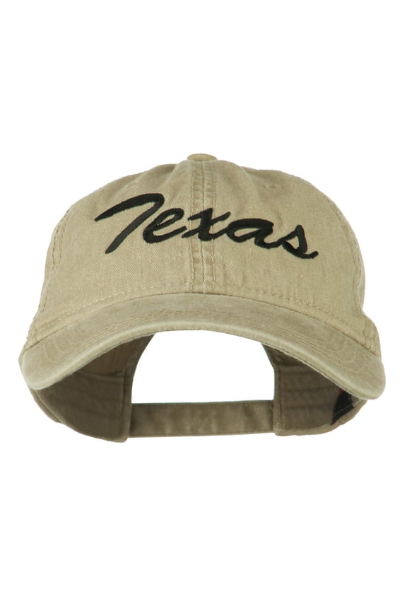 US Mid State Texas Embroidered Washed Cap - Khaki OSFM