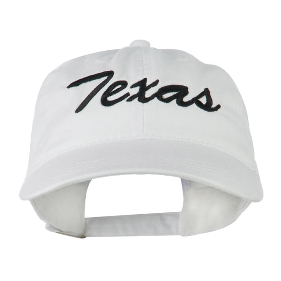 US Mid State Texas Embroidered Washed Cap - White OSFM