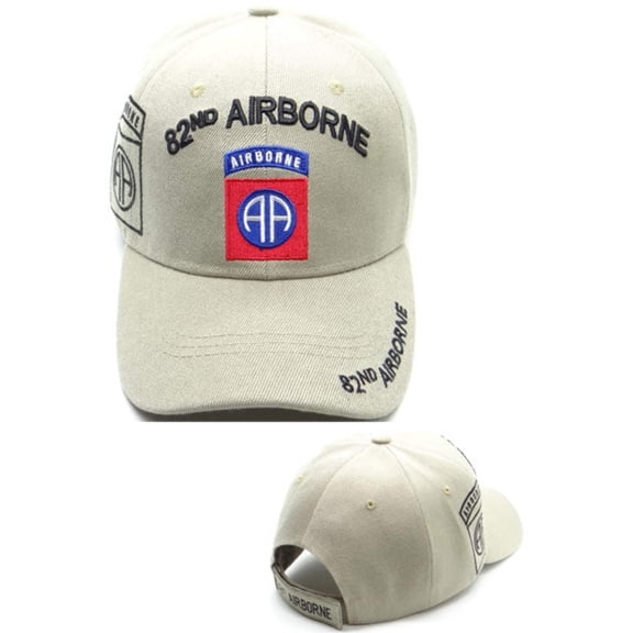US Military 82nd Airborne Khaki Adjustable Baseball Hat Cap
