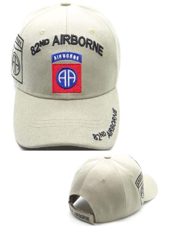 US Military 82nd Airborne Khaki Adjustable Baseball Hat Cap