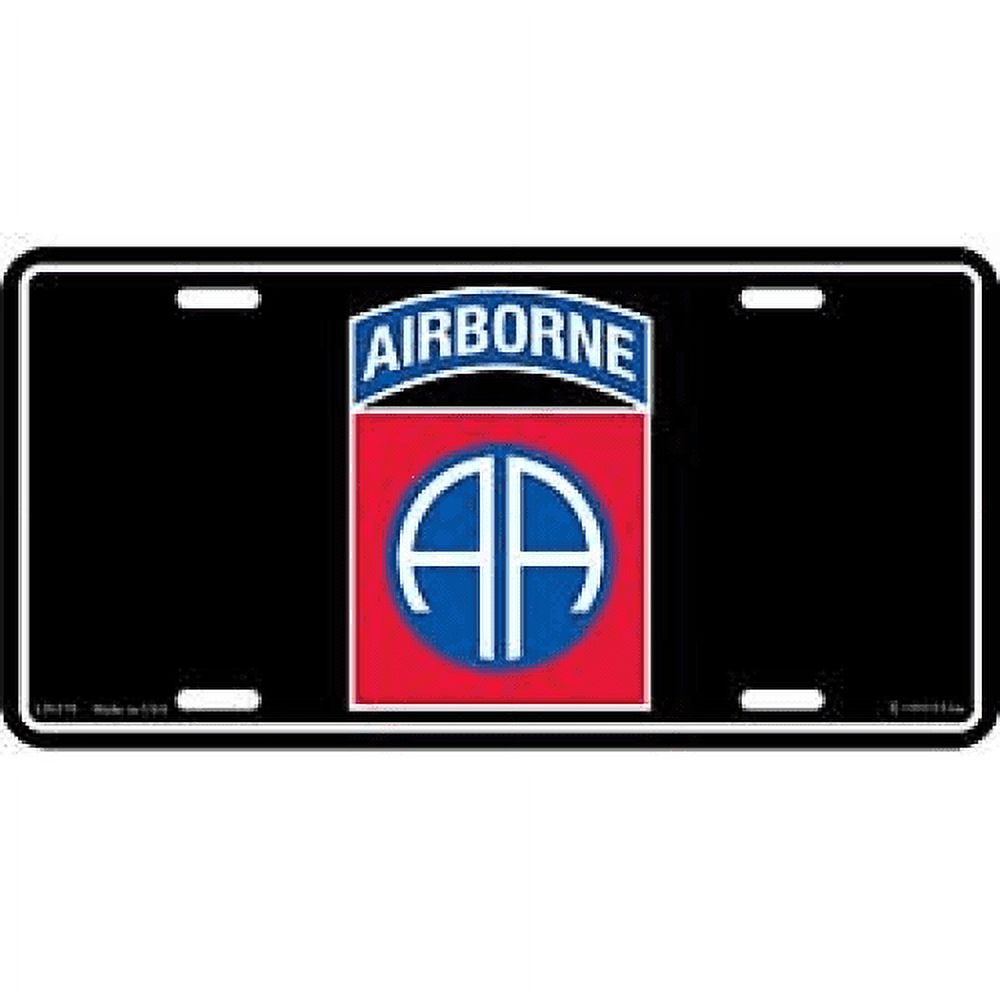 US Military Armed Forces License Plate U.S. Army United States Army 82nd Airborne Wings Logo