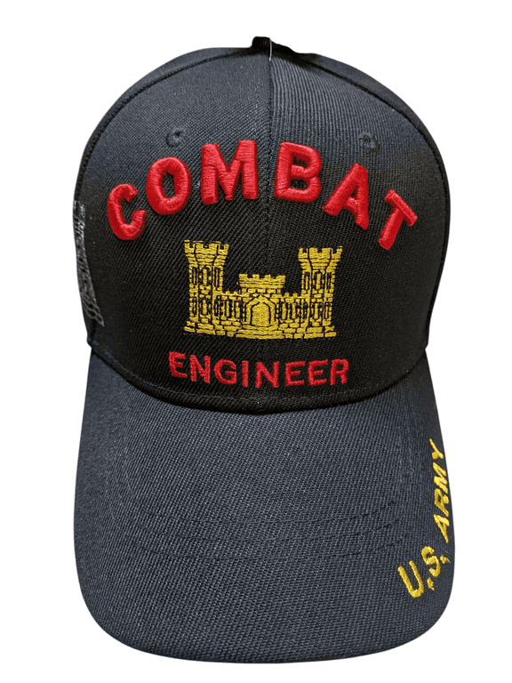 US Military Army Combat Engineer Black Baseball Hat Cap