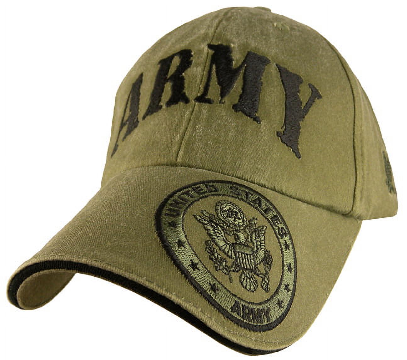 Hat Emblems Eagle Crest US Military Army Green Baseball Cap, Embroidered Cotton Hat ...