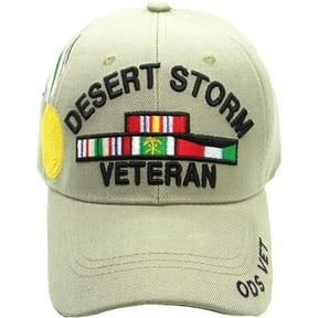 US Military Desert Storm Veteran ODS Beige Baseball Hat Cap