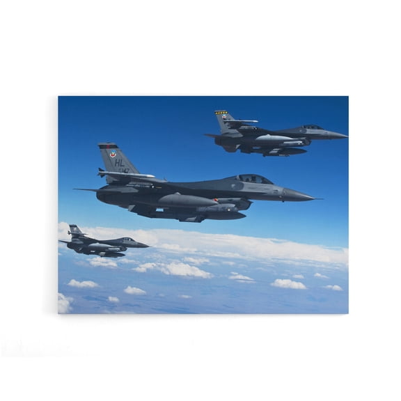 US Military Formation F 16 Fighting Falcons Canvas Wall Art Print 24X32"