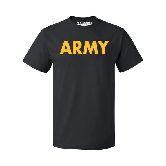 US Military Gear Army Training PT Men's T-shirt Halloween Costume Accessory Gym Workout | M, Black