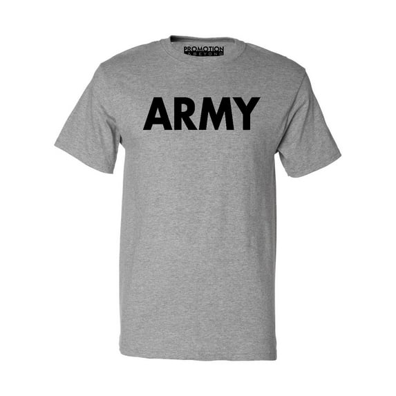 US Military Gear Army Training PT Men's T-shirt Halloween Costume Accessory Gym Workout | M, H. Grey