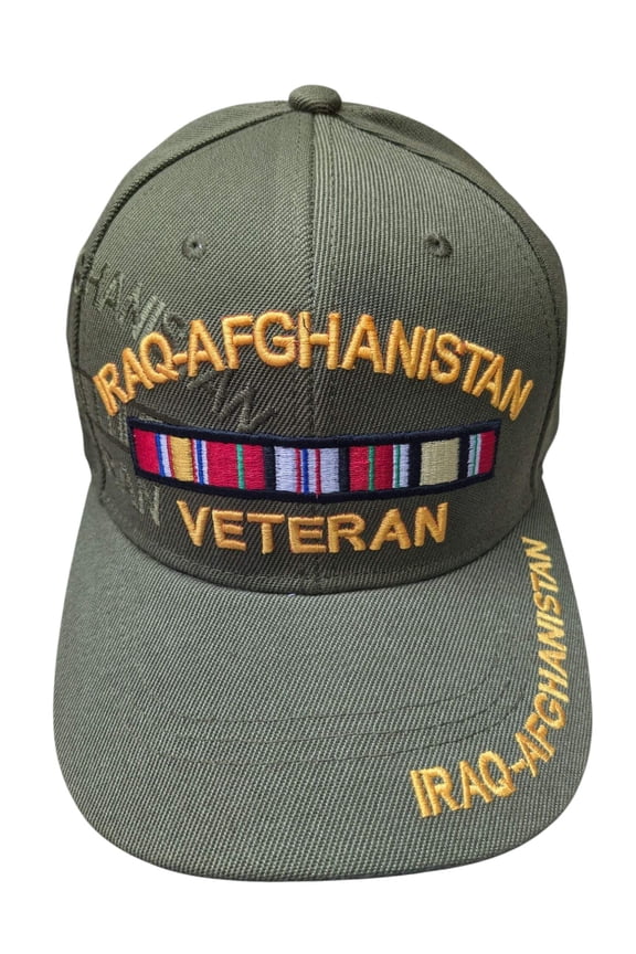 US Military Iraq-Afghanistan Veteran Olive Adjustable Baseball Hat Cap