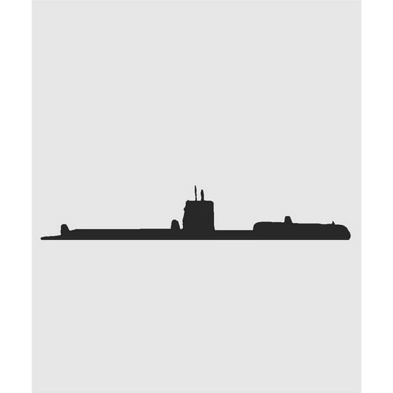 US Military Navy Nautical Submarine Ship Picture Art - Men Boys Room Home Decor Sticker - Vinyl Wall Decal 6x20 Inches