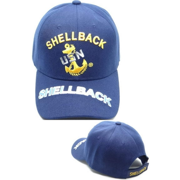 US Military Navy Shellback Blue Adjustable Baseball Hat Cap