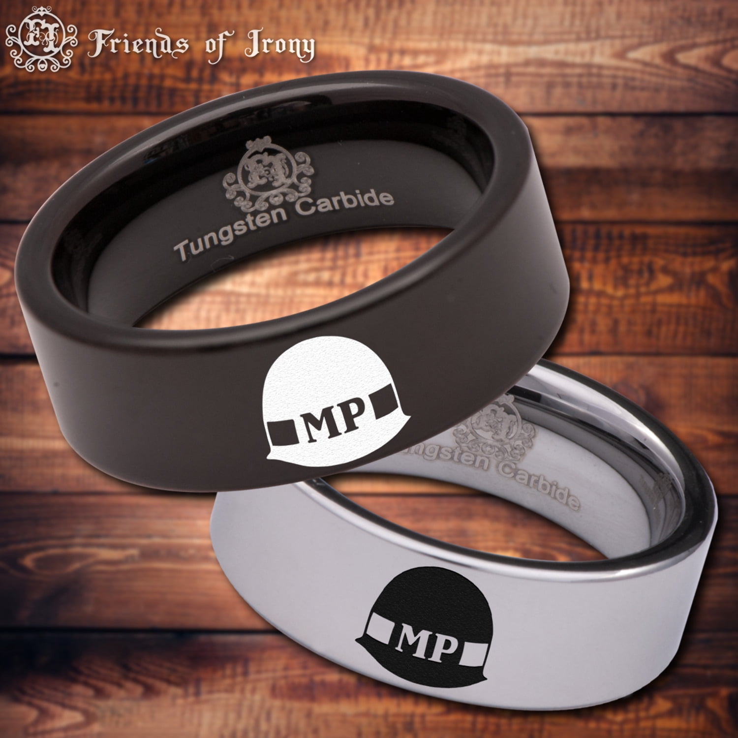 US Military Police Tungsten Carbide Ring - Walmart.com