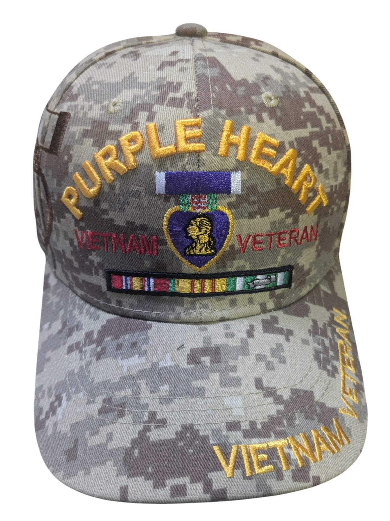Veteran Purple Heart Shadow Cap – Adjustable Hook & Loop, One Size Fits Most, Black