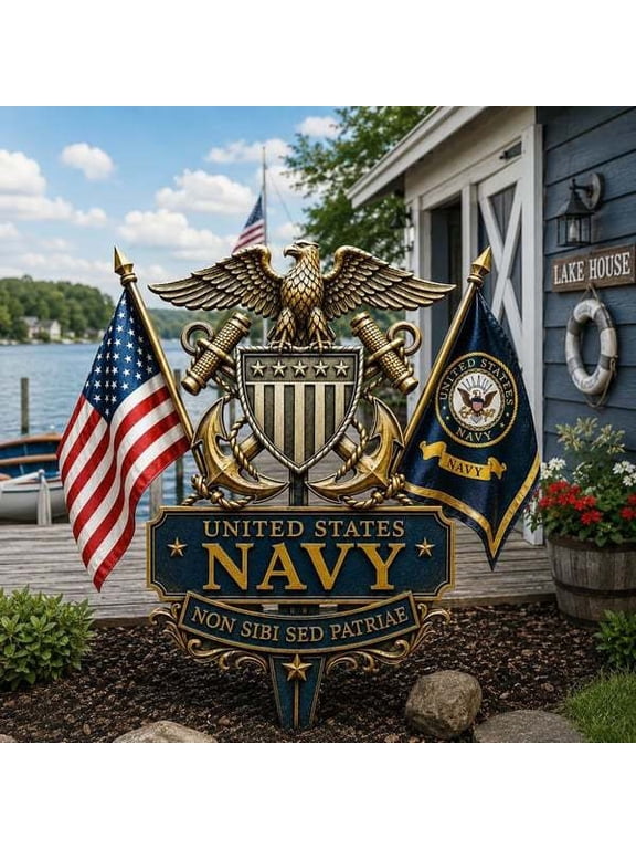 US Military Service Yard Decoration Plaque,Metal United States Armed Forces Garden Stake,USMC,Army,Navy,Air Force,Coast Guard Patriotic Outdoor Lawn Decoration