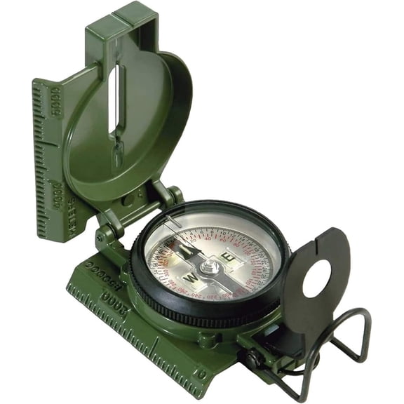 US Military Style Phosphorescent Waterproof Lensatic Compass Accurate Hand Held Compasses with Pouch for Hiking Camping Navigation Survival Backpacking Orienteering