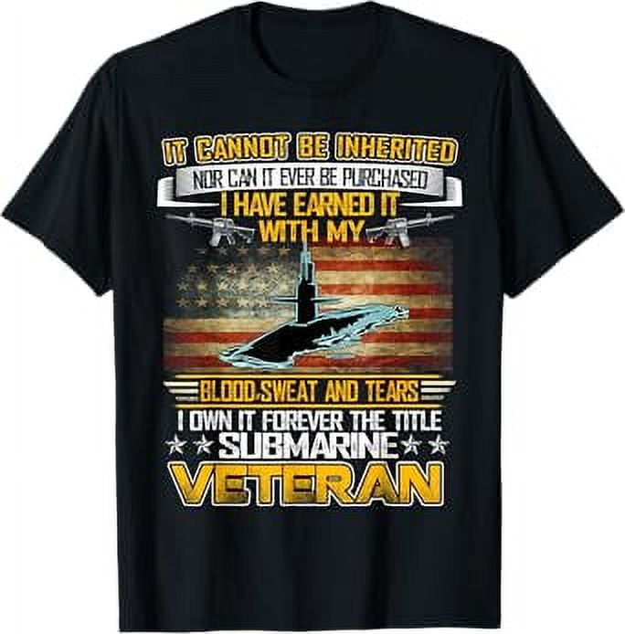 US Military Submarine US Flag Gifts For A Veteran Submariner TShirt