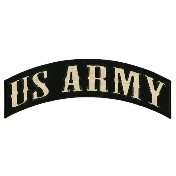 US Military Top Rocker Patch | Army Navy Patriotic American Troops | Embroidered Iron On Large - by Nixon Thread Co. (US Army)