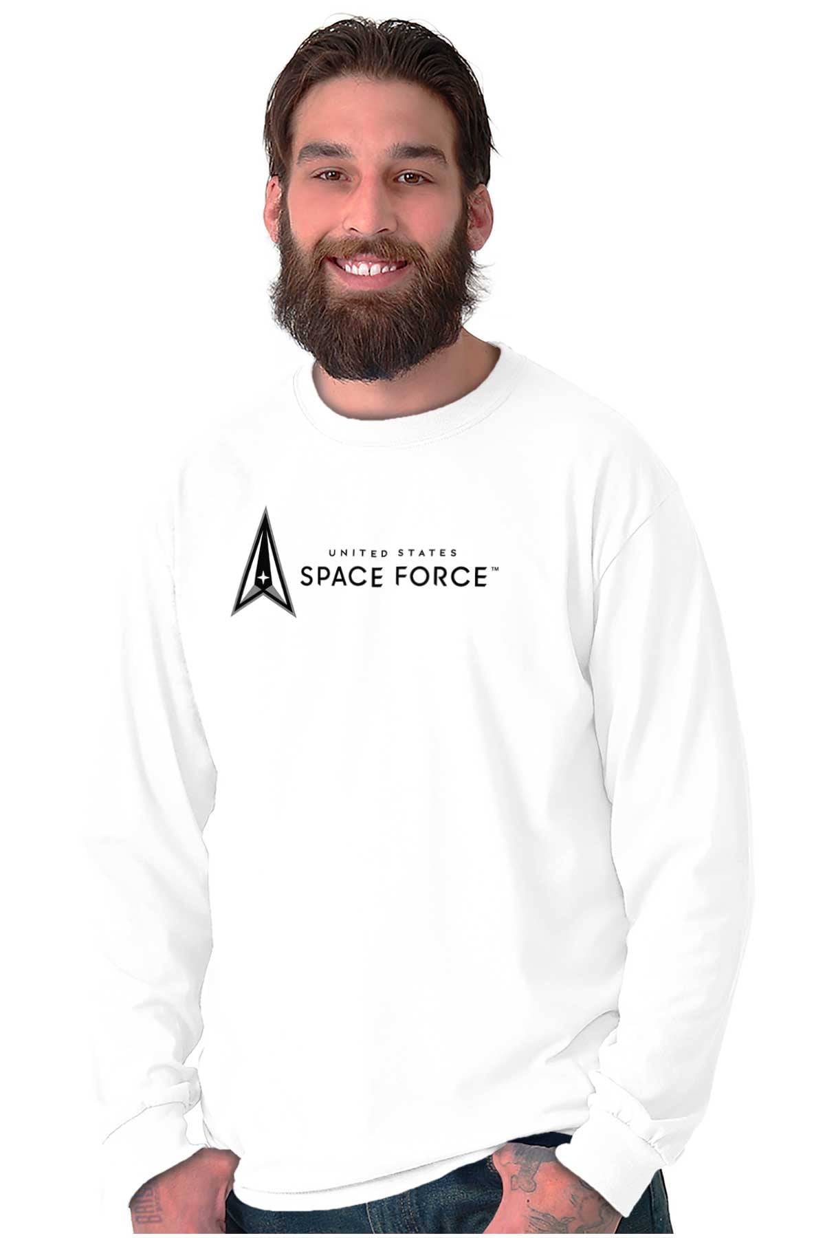 US Military USSF Space Force Logo Long Sleeve TShirt Men Women Brisco ...